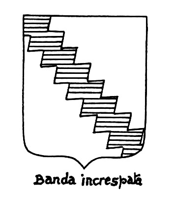 Image of the heraldic term: Banda increspata